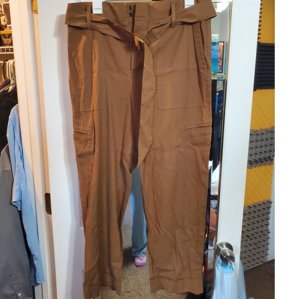 Vince cargo linen trousers